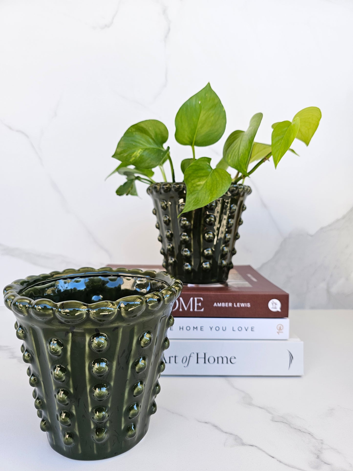 Green bobble planter